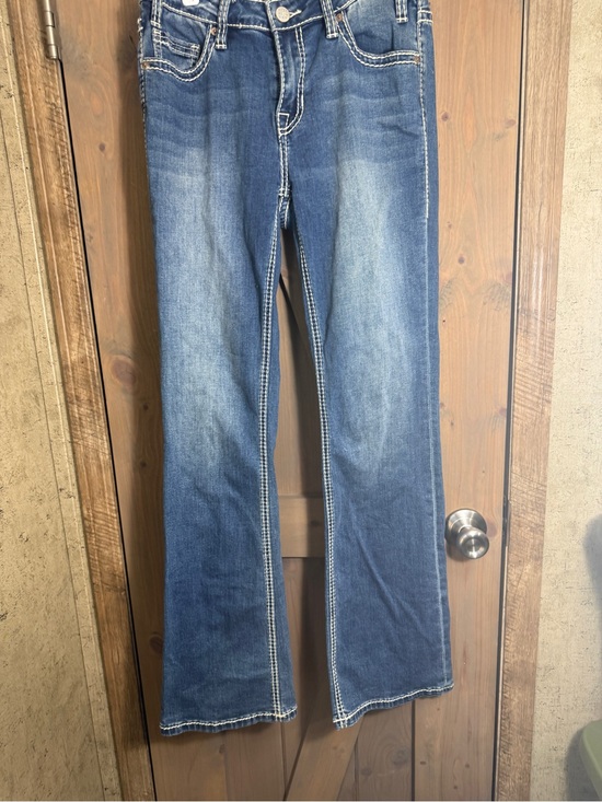 Rock & Roll Denim Denim - Mid-Rise Women's Bootcut Jeans in Classic Blue Denim